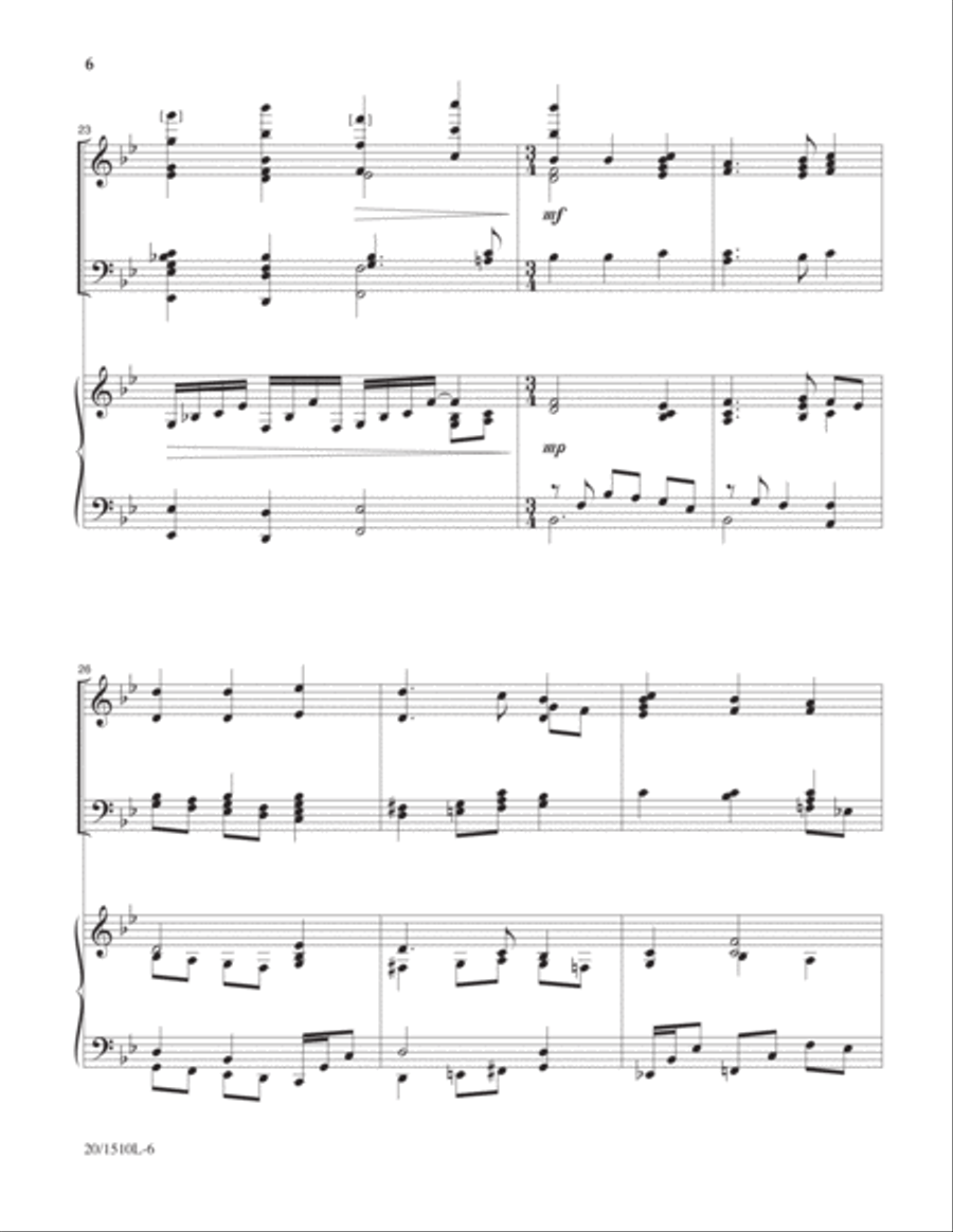 America! God Shed His Grace on Thee - Keyboard/Handbell Score (Digital Download) 5-Octaves scores gallery preview page 6