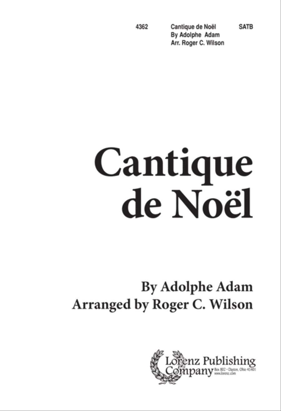 Cantique de Noël (Digital Download) 4-Part scores gallery preview page 1