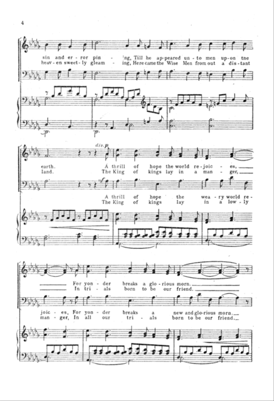 Cantique de Noël (Digital Download) 4-Part scores gallery preview page 4