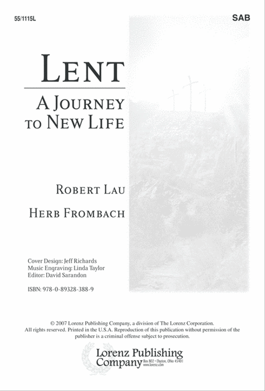 Lent: A Journey to New Life (Digital Download) 3-Part scores gallery preview page 1
