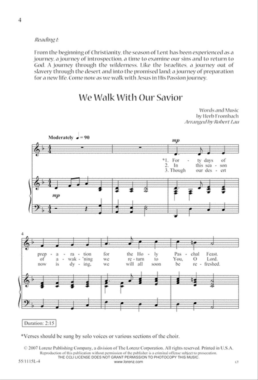 Lent: A Journey to New Life (Digital Download) 3-Part scores gallery preview page 4