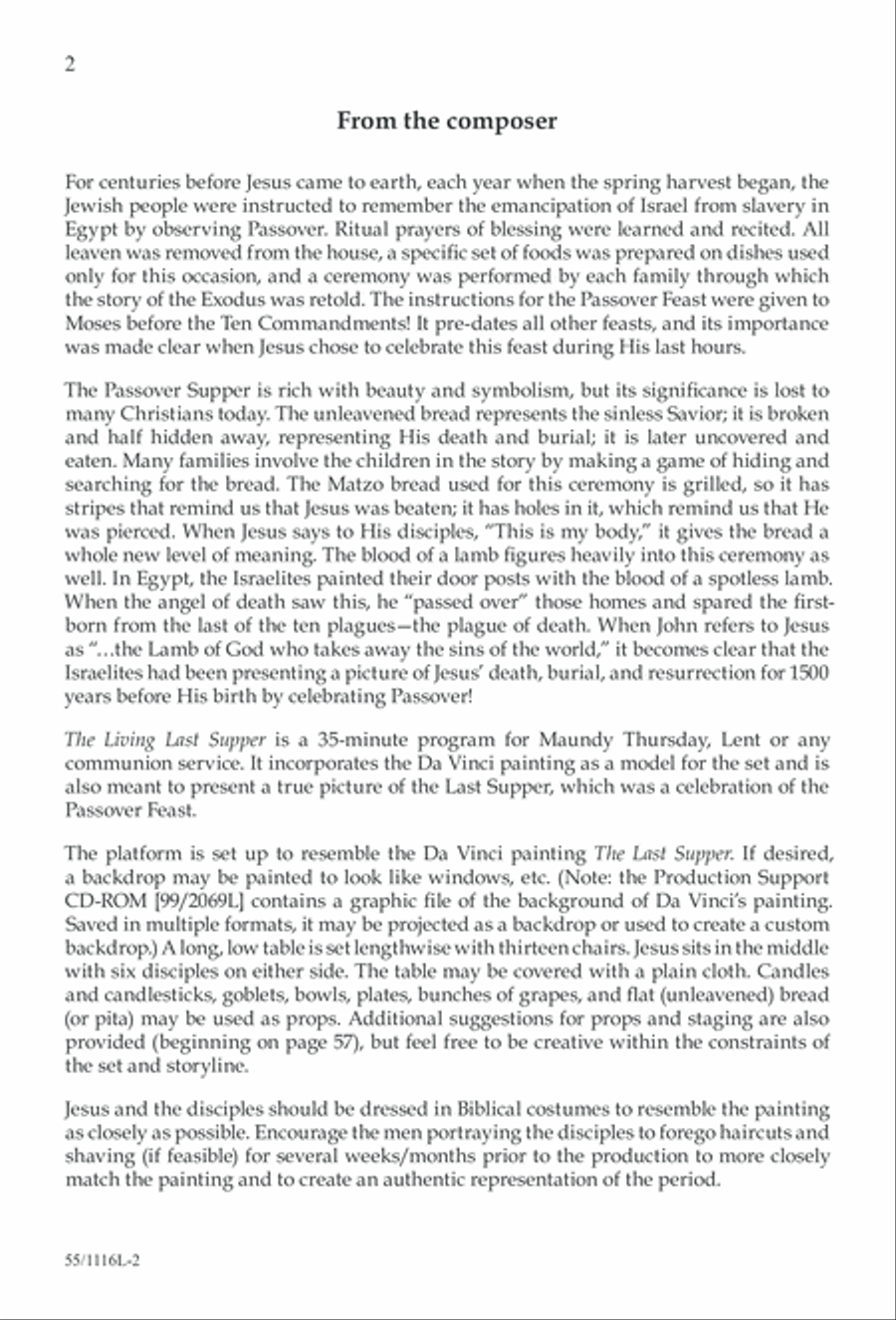 The Living Last Supper (Digital Download) 3-Part scores gallery preview page 2