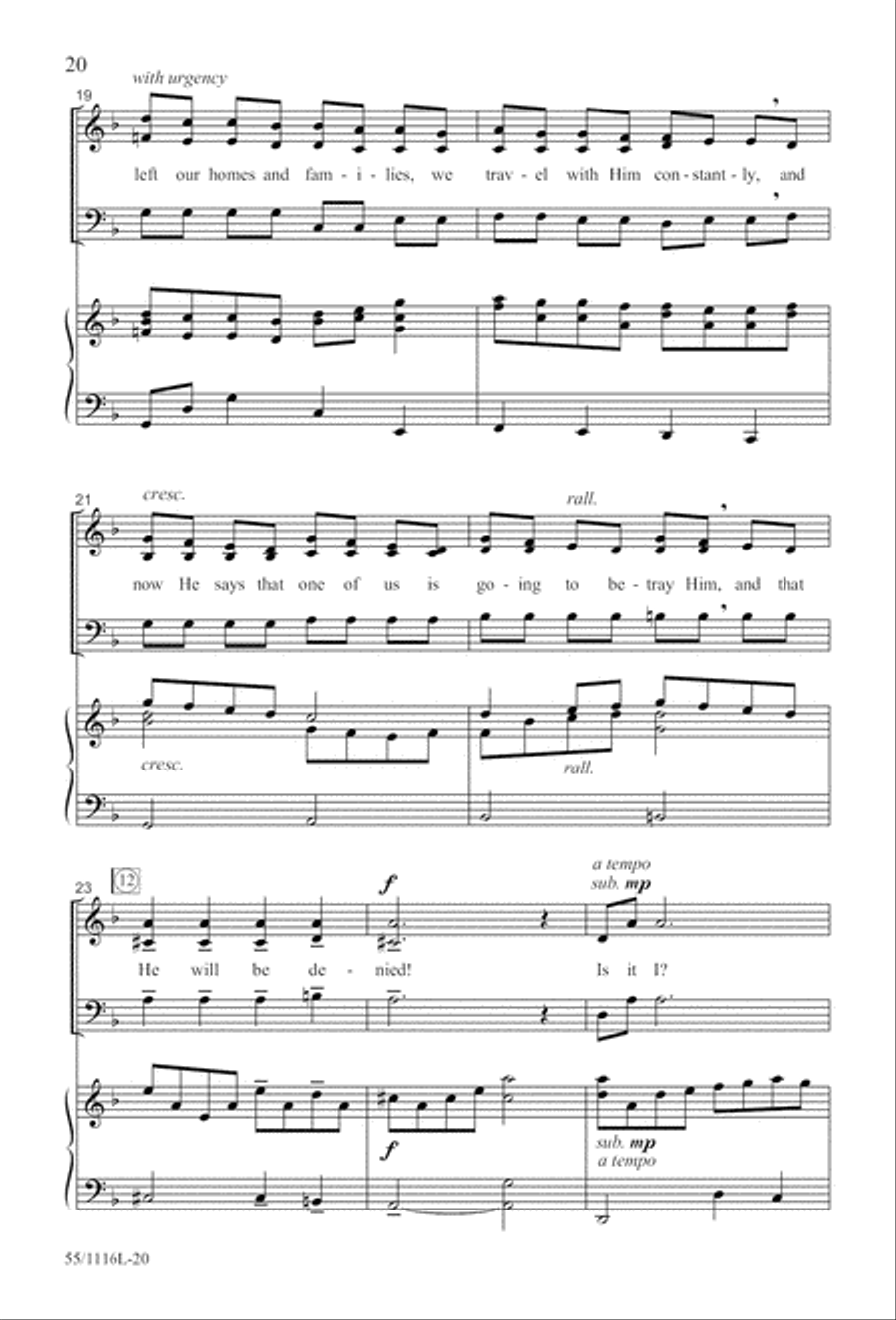 The Living Last Supper (Digital Download) 3-Part scores gallery preview page 20