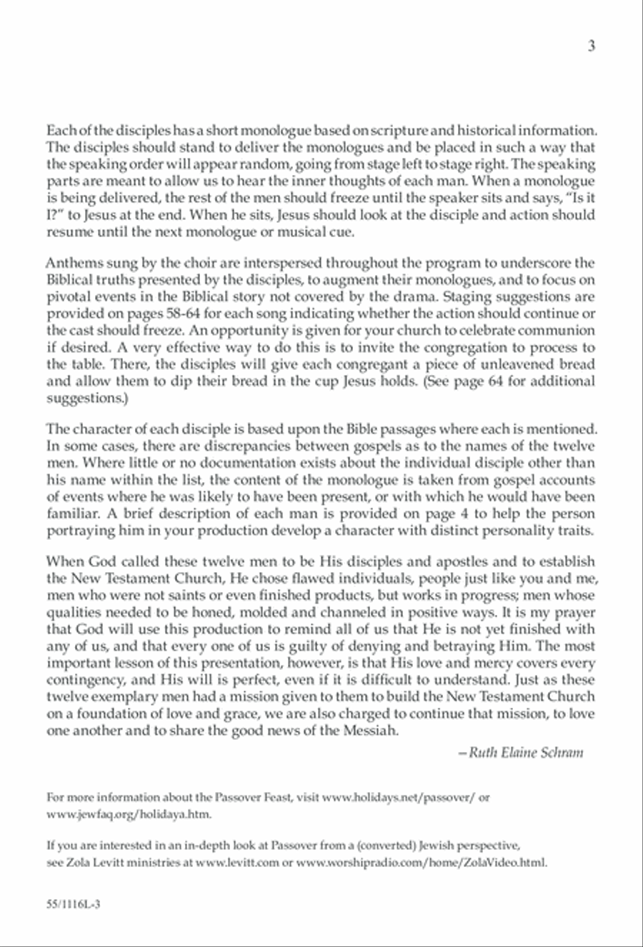 The Living Last Supper (Digital Download) 3-Part scores gallery preview page 3