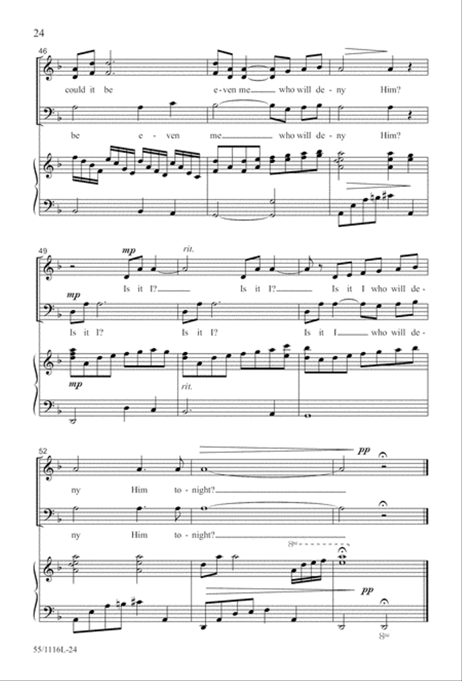 The Living Last Supper (Digital Download) 3-Part scores gallery preview page 24
