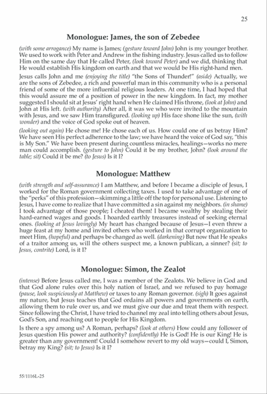 The Living Last Supper (Digital Download) 3-Part scores gallery preview page 25