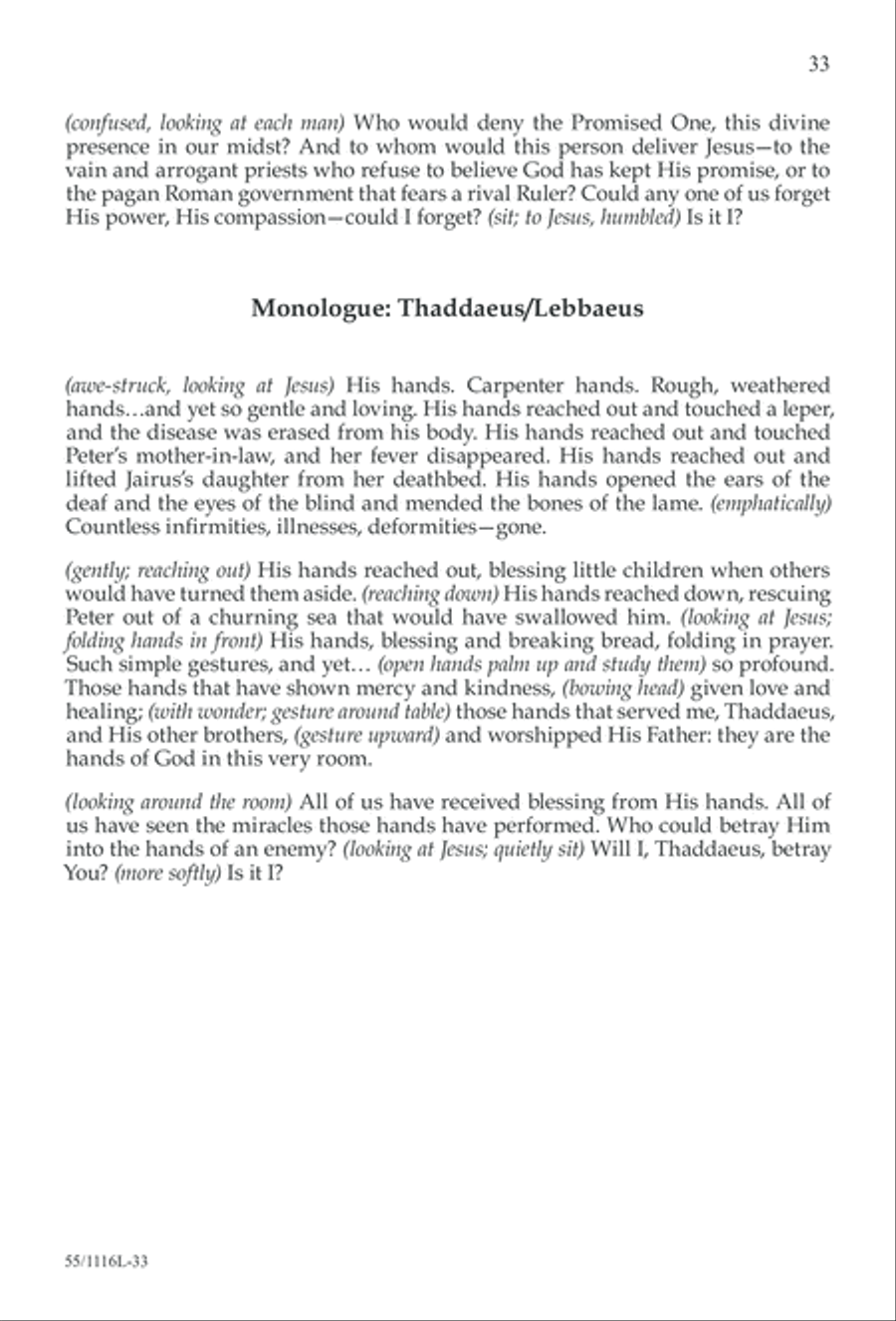 The Living Last Supper (Digital Download) 3-Part scores gallery preview page 33