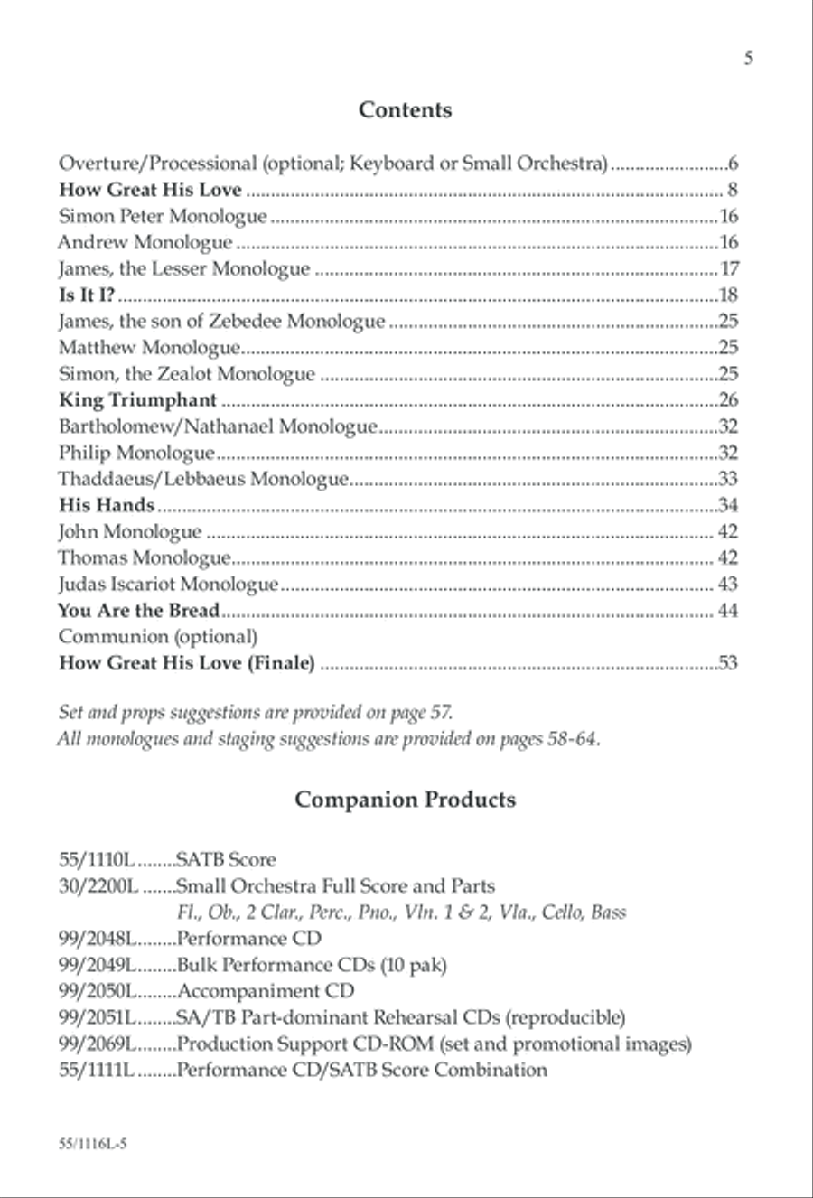 The Living Last Supper (Digital Download) 3-Part scores gallery preview page 5