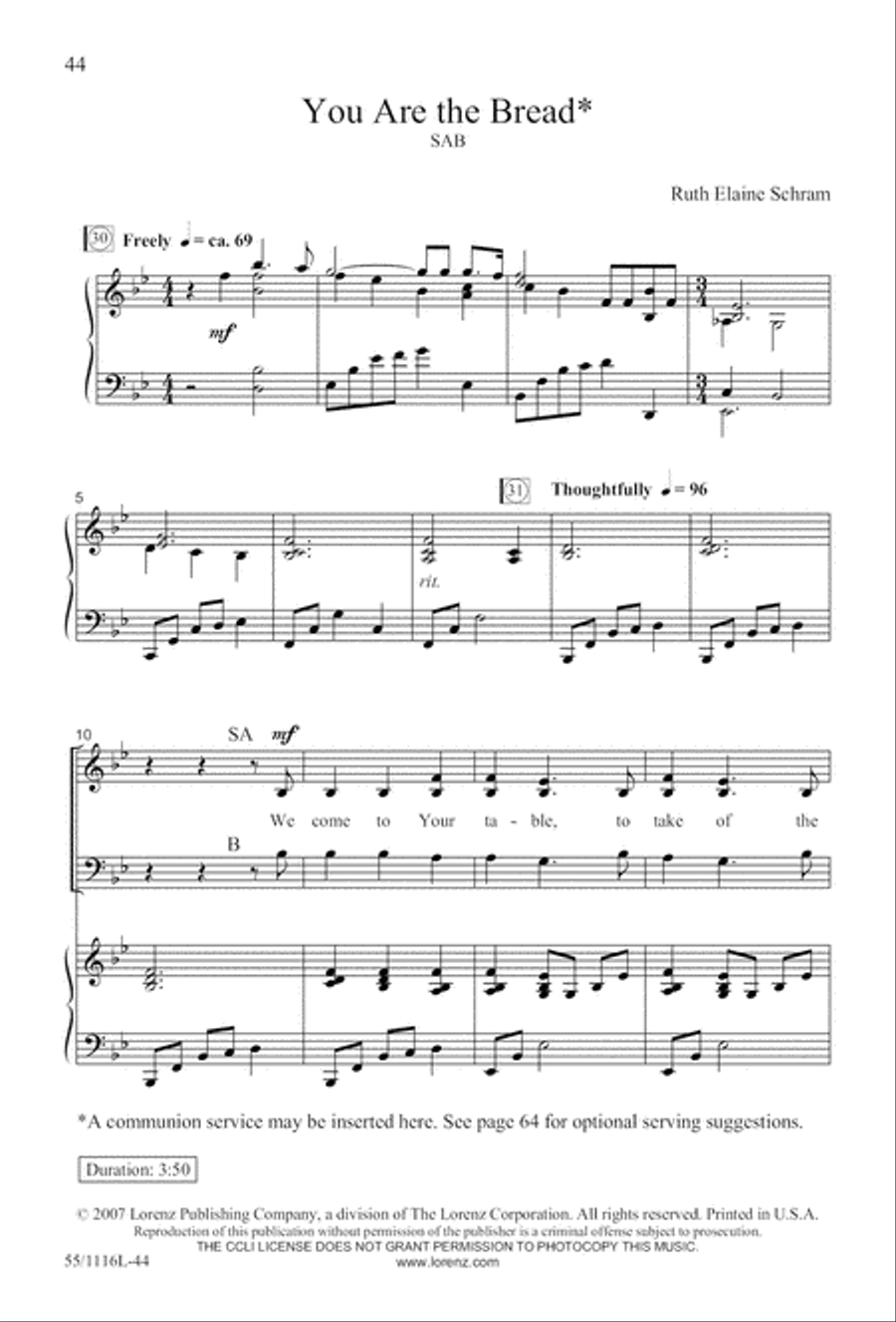 The Living Last Supper (Digital Download) 3-Part scores gallery preview page 44
