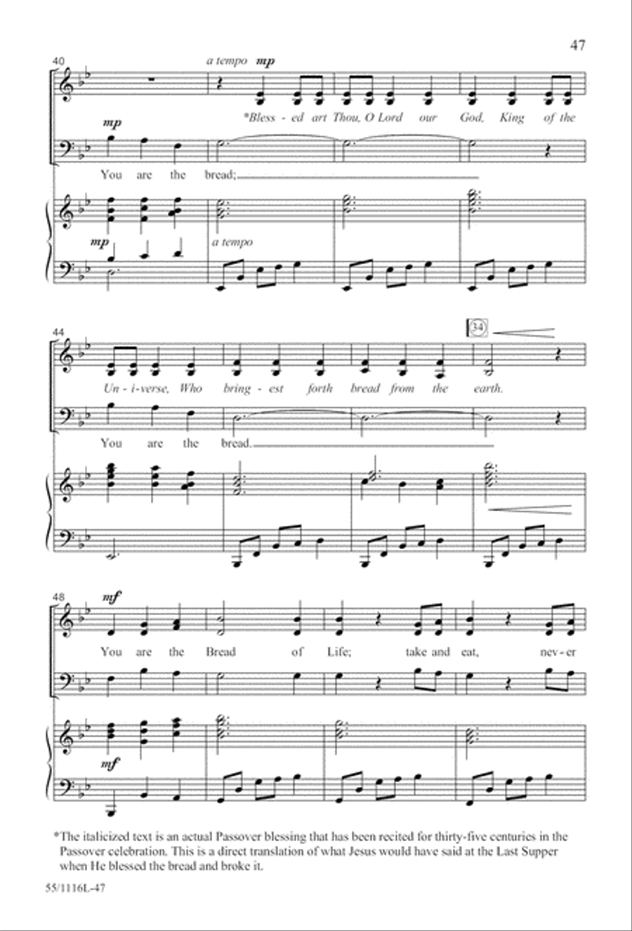 The Living Last Supper (Digital Download) 3-Part scores gallery preview page 47