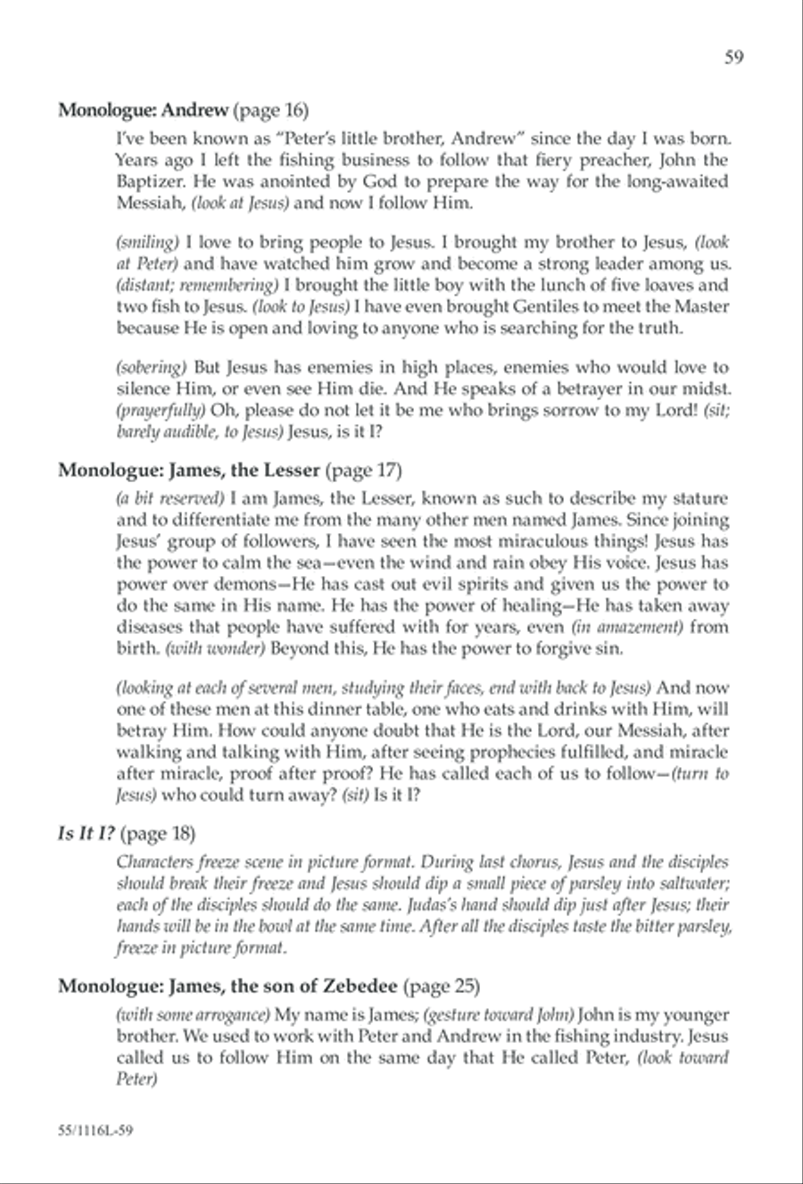 The Living Last Supper (Digital Download) 3-Part scores gallery preview page 59