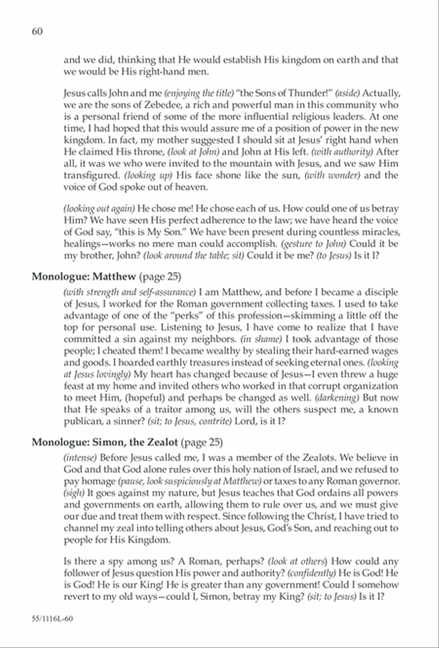 The Living Last Supper (Digital Download) 3-Part scores gallery preview page 60