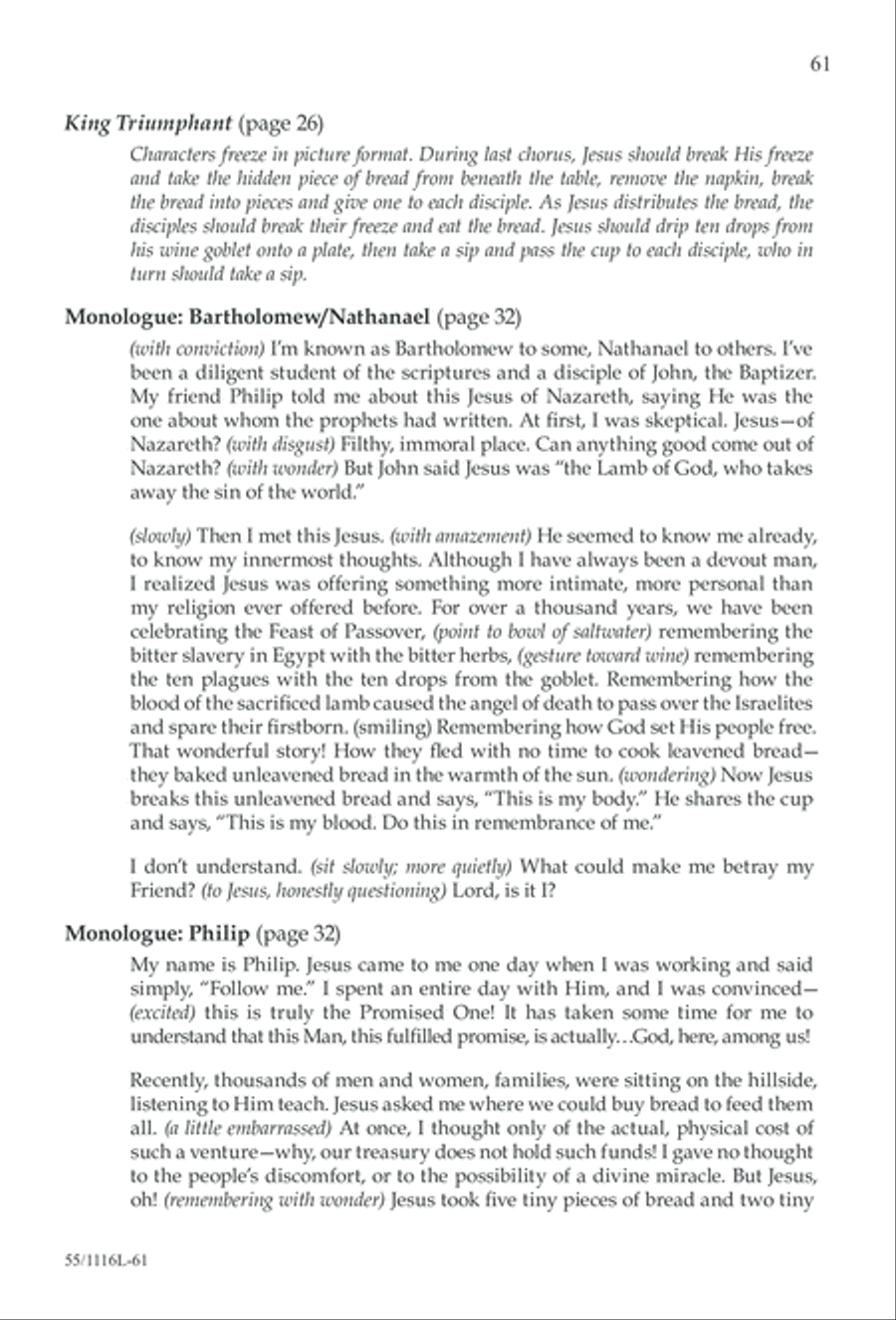 The Living Last Supper (Digital Download) 3-Part scores gallery preview page 61