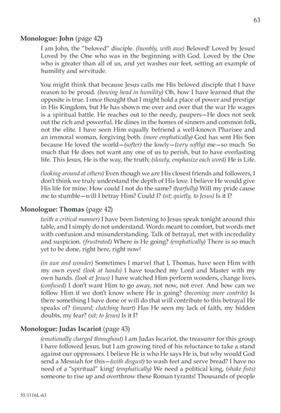 The Living Last Supper (Digital Download) 3-Part scores gallery preview page 63