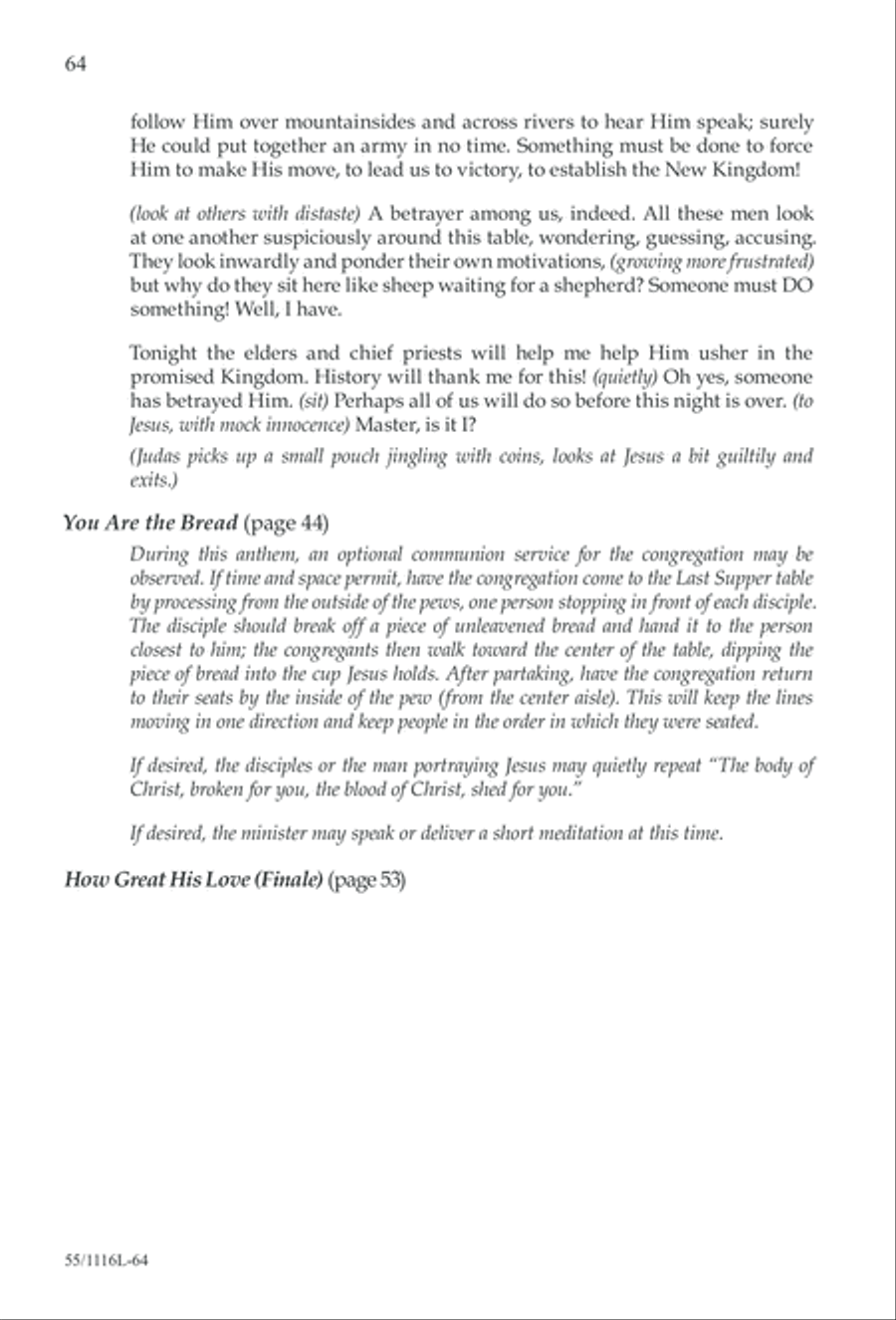 The Living Last Supper (Digital Download) 3-Part scores gallery preview page 64