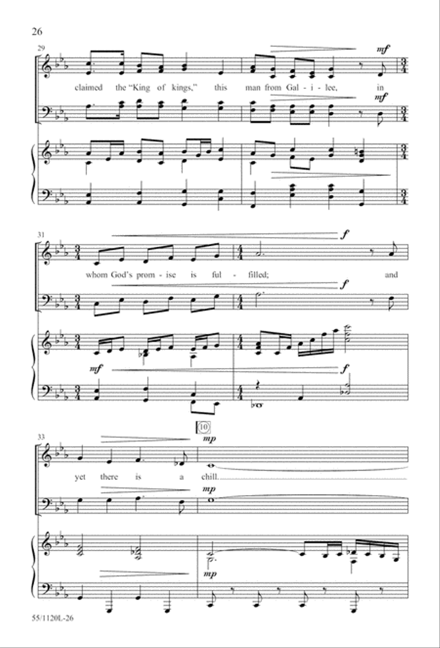Touched by the Christ (Digital Download) 4-Part scores gallery preview page 26