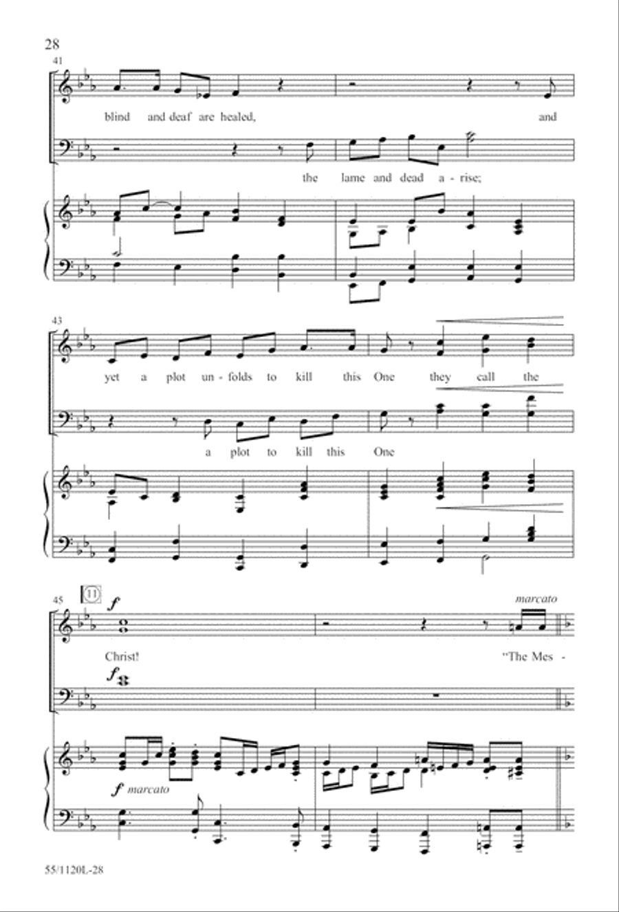 Touched by the Christ (Digital Download) 4-Part scores gallery preview page 28