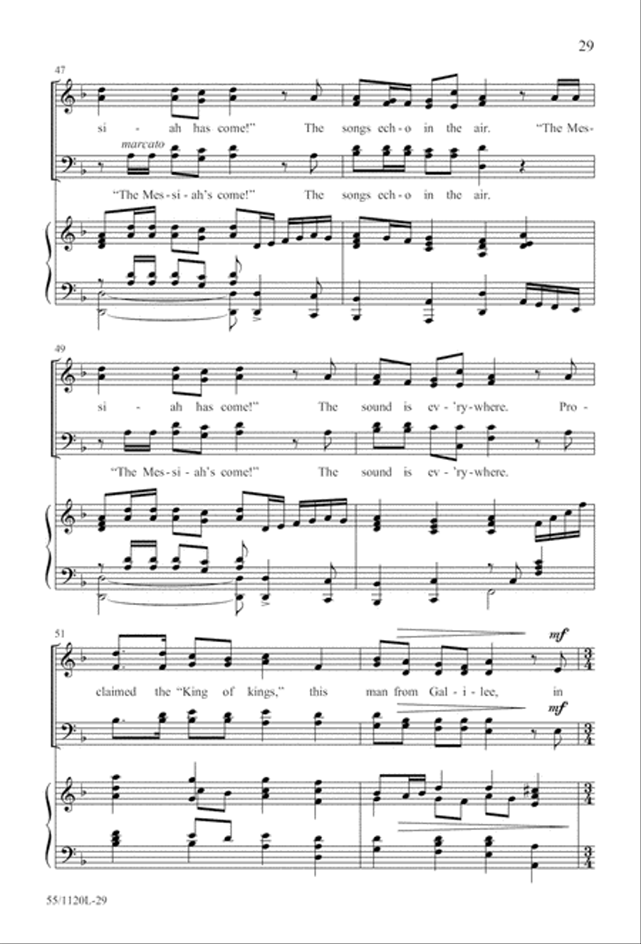 Touched by the Christ (Digital Download) 4-Part scores gallery preview page 29