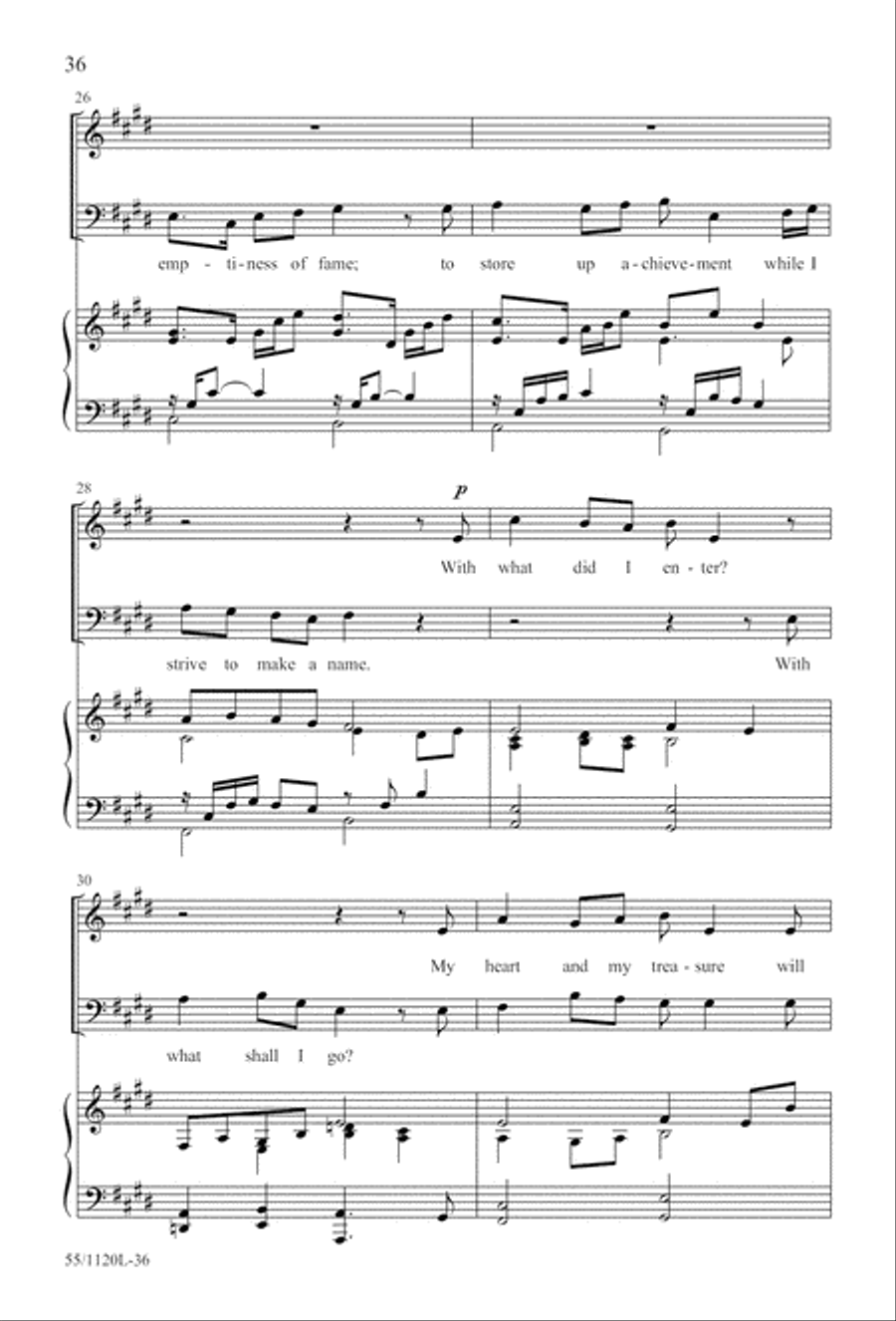 Touched by the Christ (Digital Download) 4-Part scores gallery preview page 36