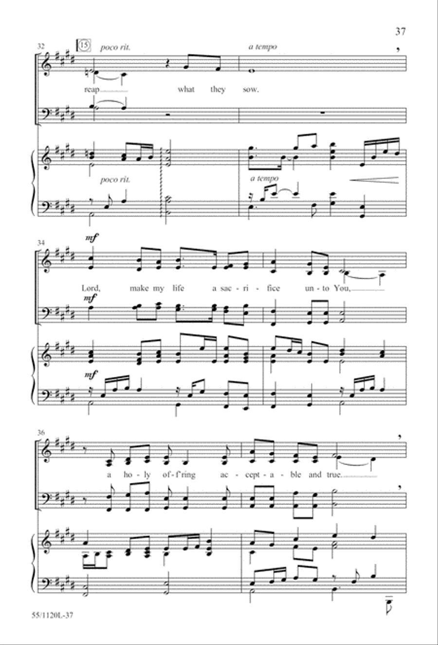Touched by the Christ (Digital Download) 4-Part scores gallery preview page 37