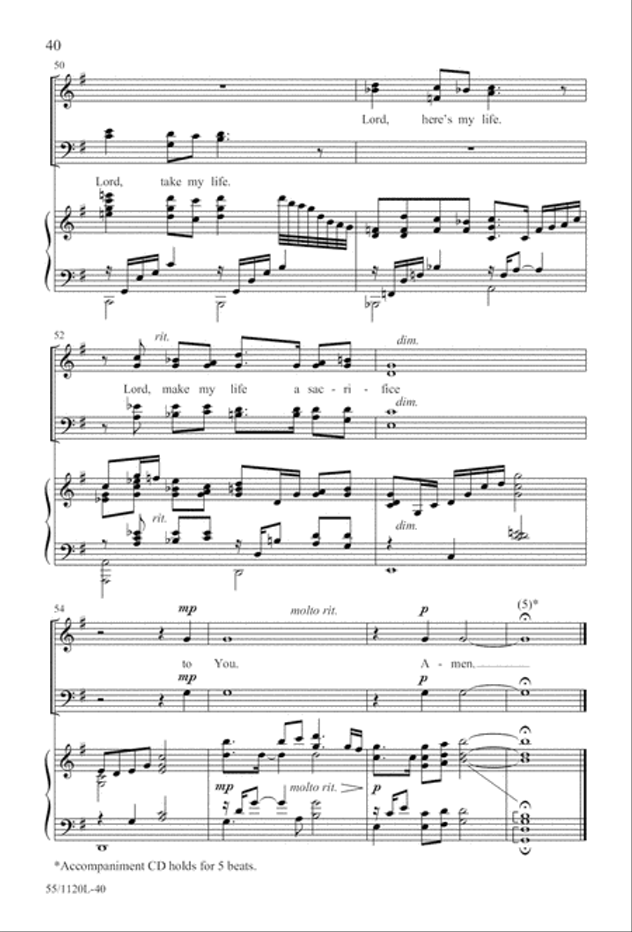 Touched by the Christ (Digital Download) 4-Part scores gallery preview page 40