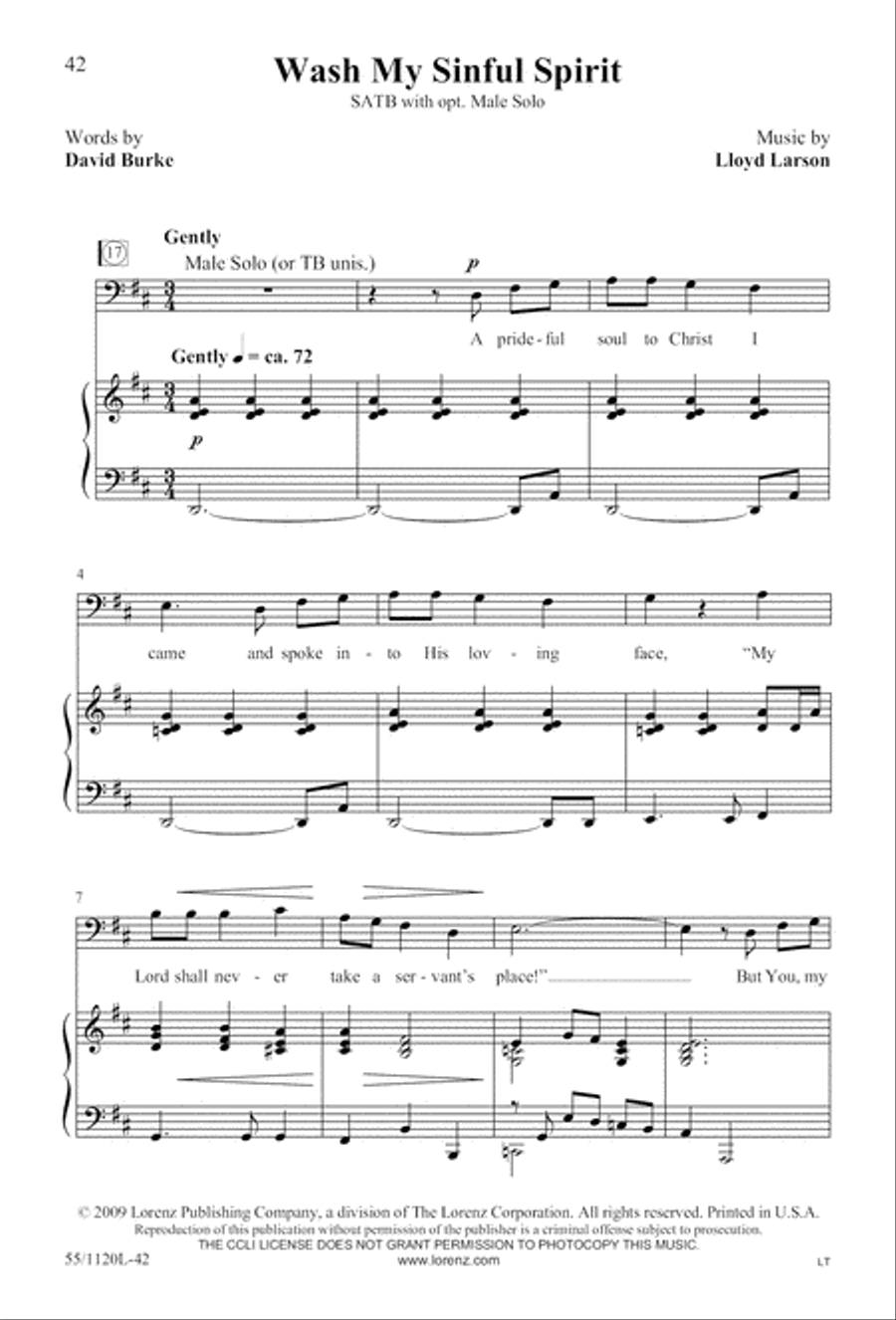 Touched by the Christ (Digital Download) 4-Part scores gallery preview page 42