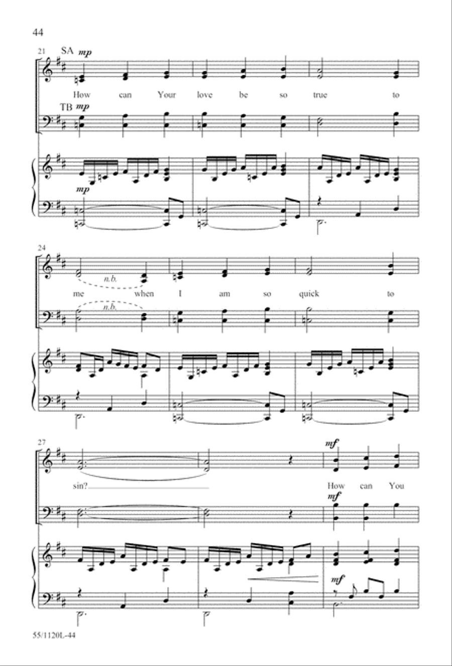 Touched by the Christ (Digital Download) 4-Part scores gallery preview page 44