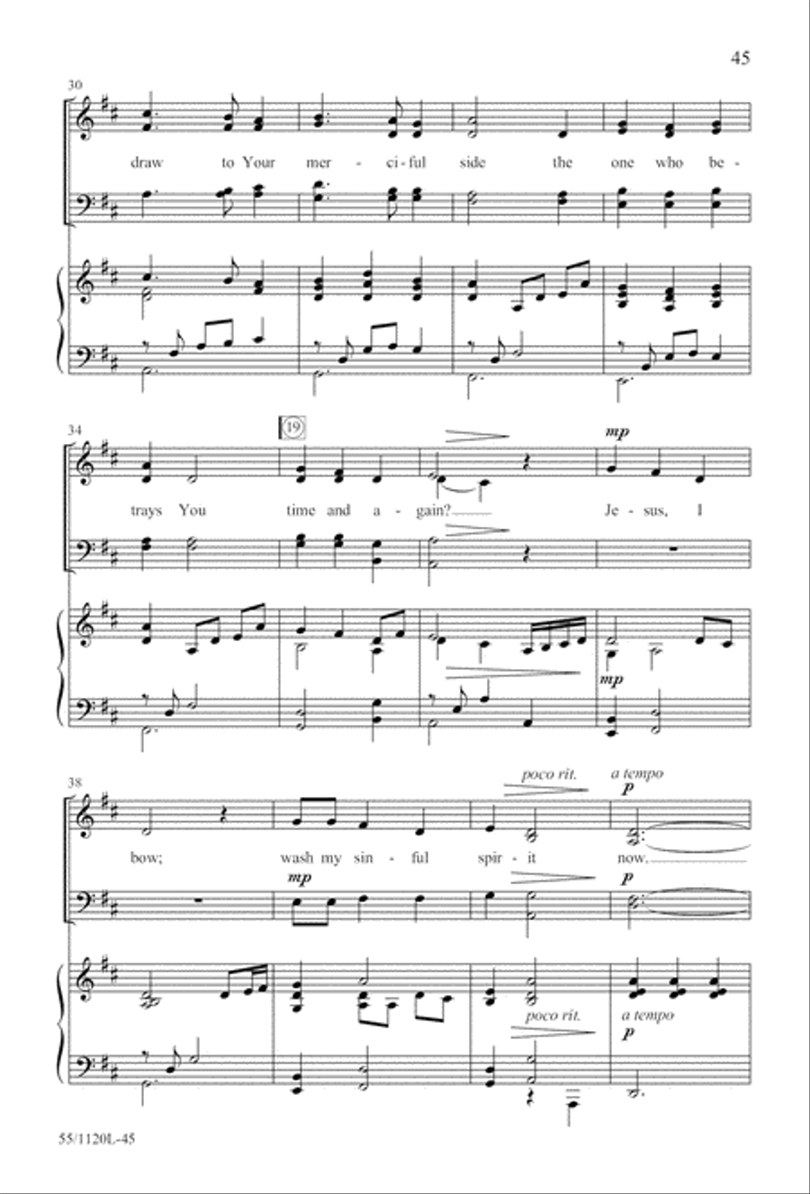 Touched by the Christ (Digital Download) 4-Part scores gallery preview page 45