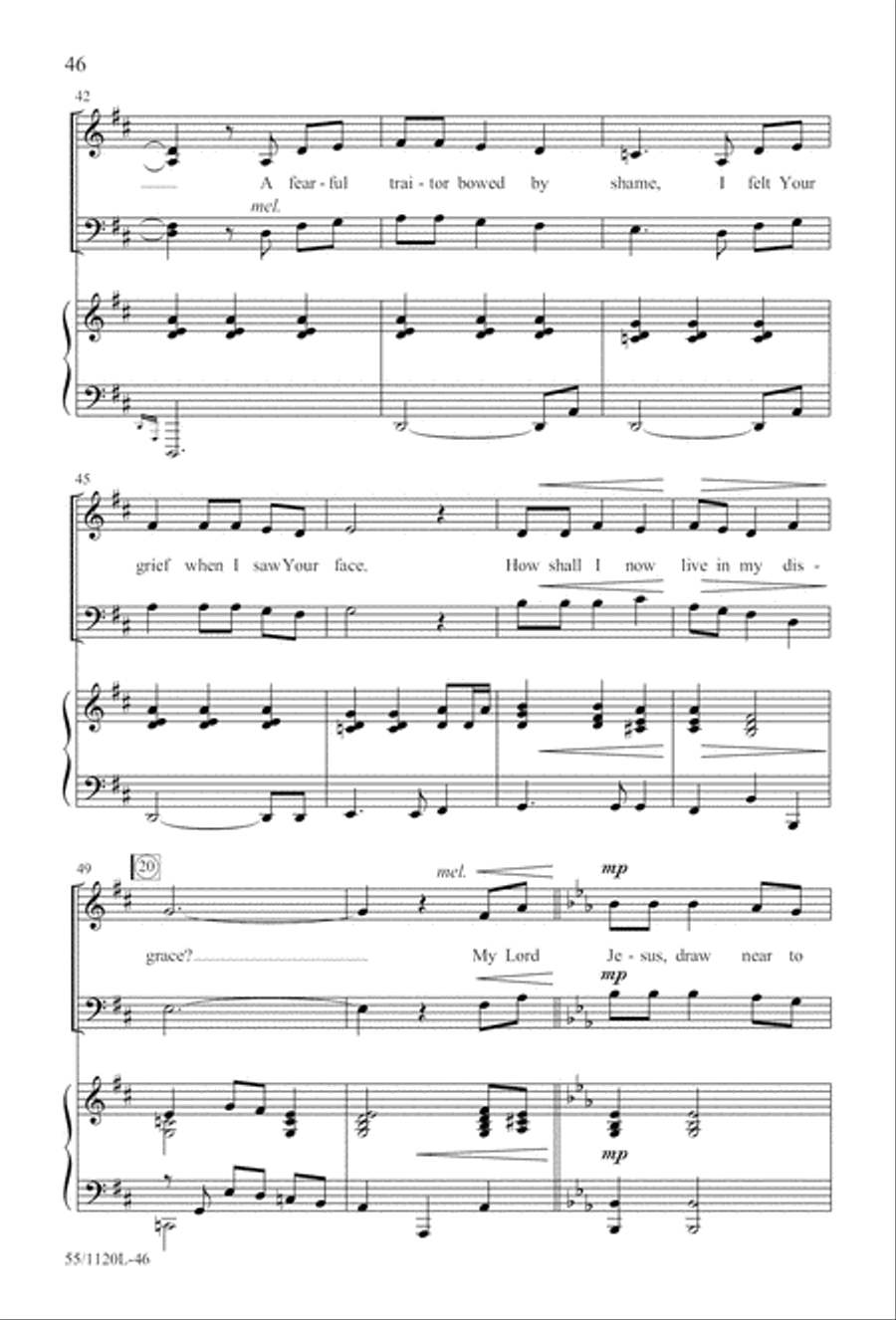 Touched by the Christ (Digital Download) 4-Part scores gallery preview page 46