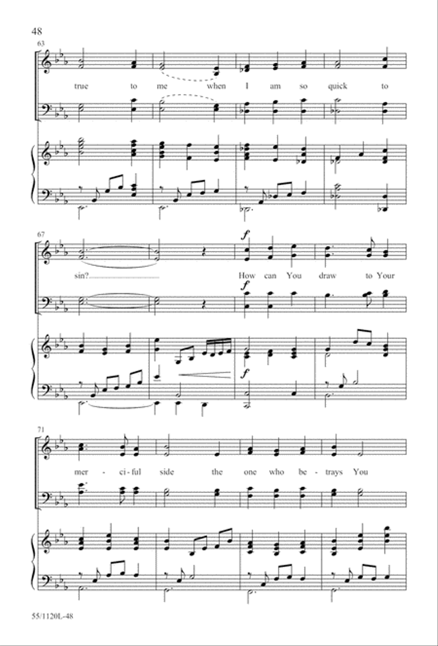 Touched by the Christ (Digital Download) 4-Part scores gallery preview page 48