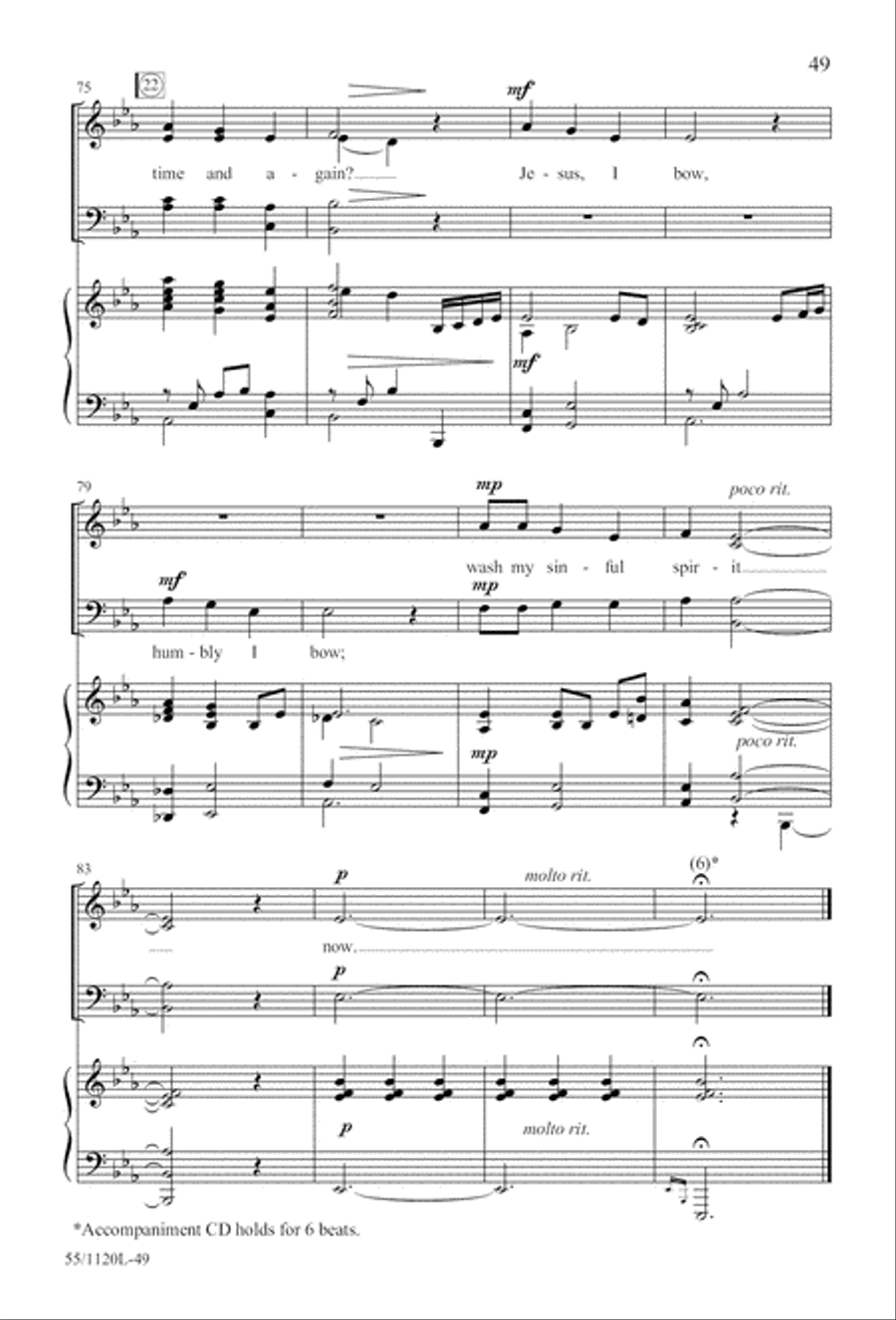 Touched by the Christ (Digital Download) 4-Part scores gallery preview page 49