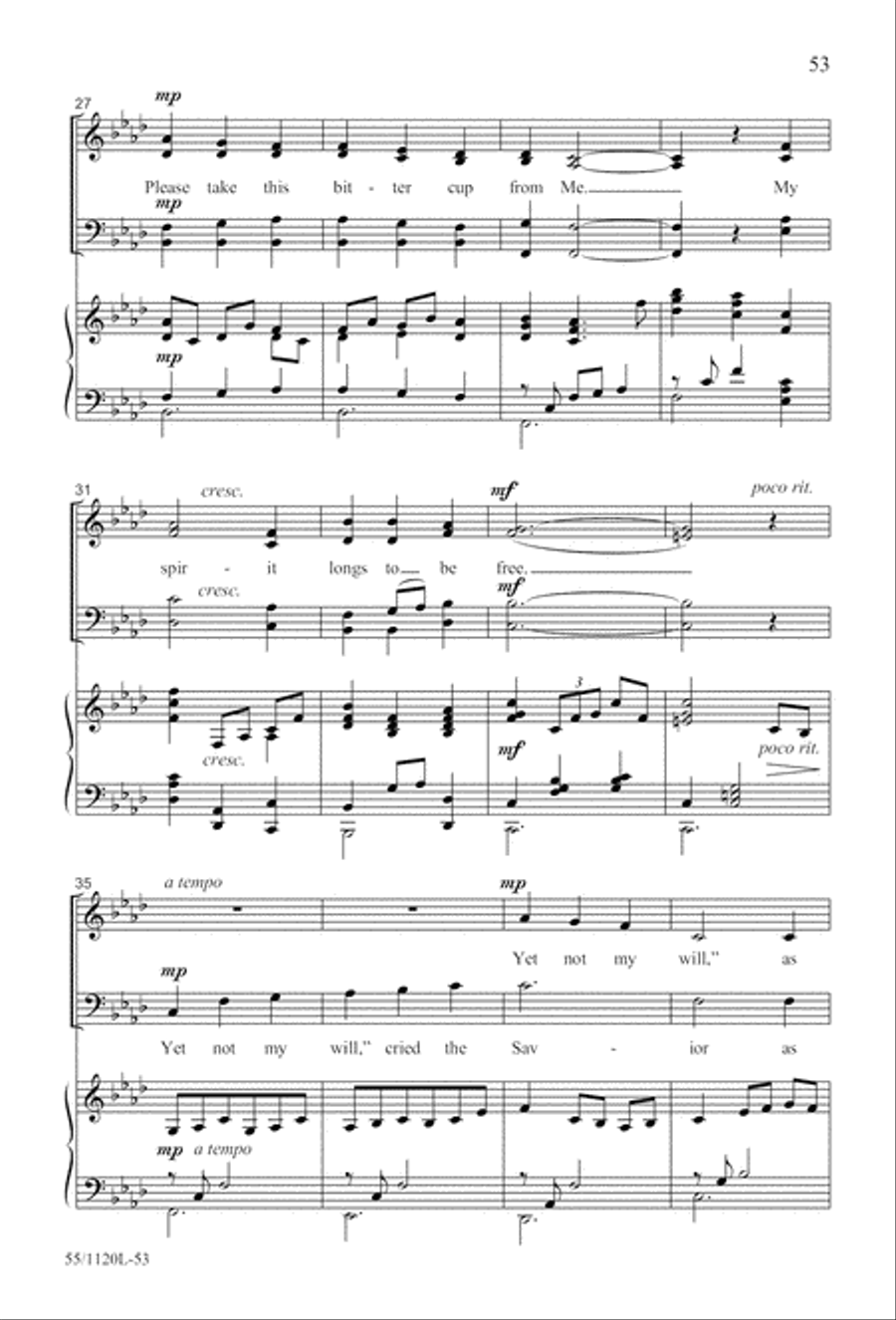 Touched by the Christ (Digital Download) 4-Part scores gallery preview page 53