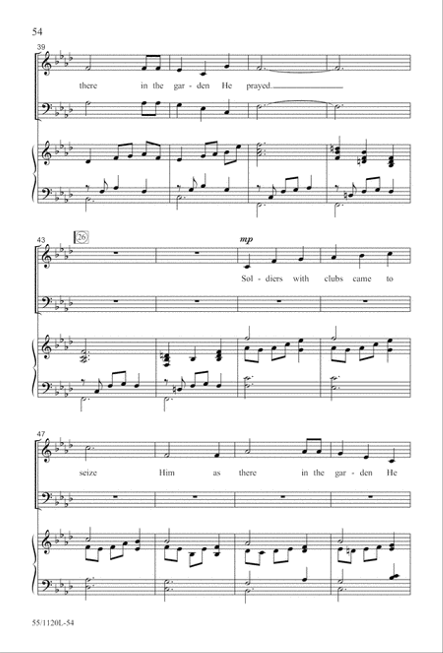 Touched by the Christ (Digital Download) 4-Part scores gallery preview page 54