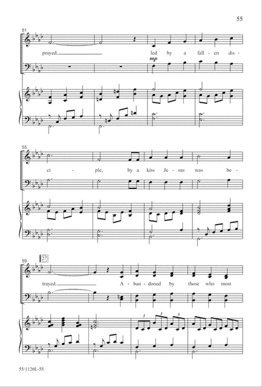 Touched by the Christ (Digital Download) 4-Part scores gallery preview page 55