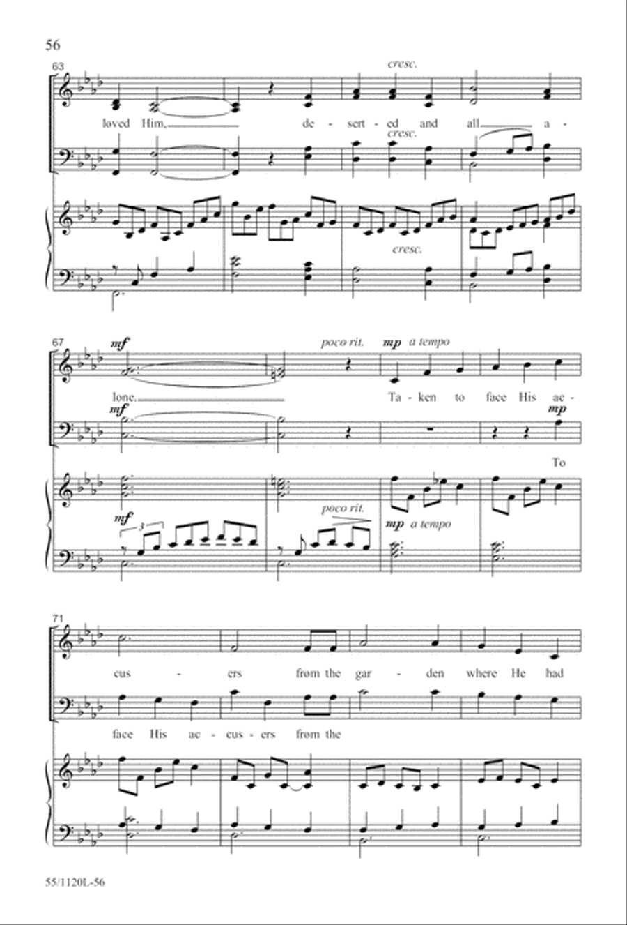 Touched by the Christ (Digital Download) 4-Part scores gallery preview page 56