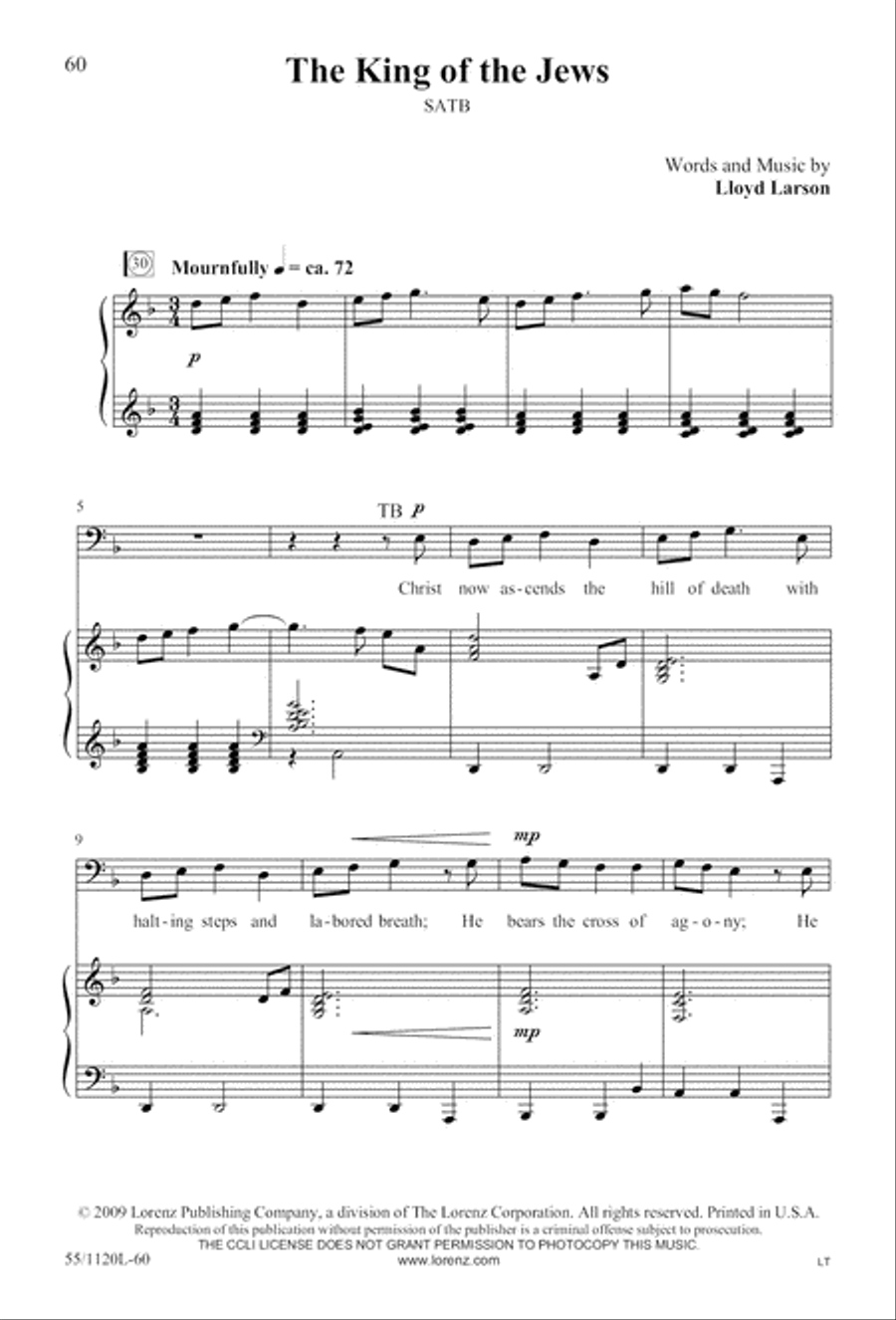 Touched by the Christ (Digital Download) 4-Part scores gallery preview page 60