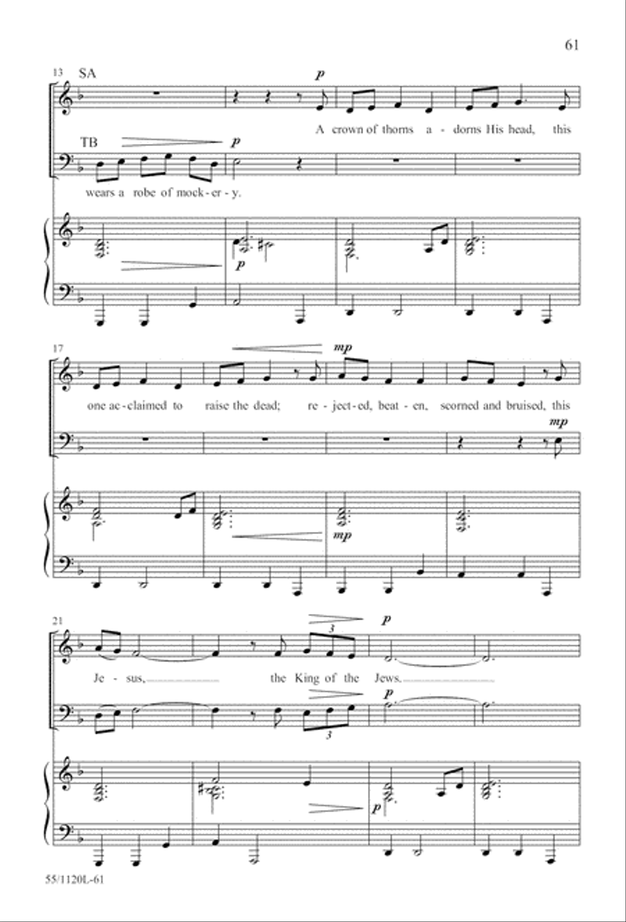 Touched by the Christ (Digital Download) 4-Part scores gallery preview page 61