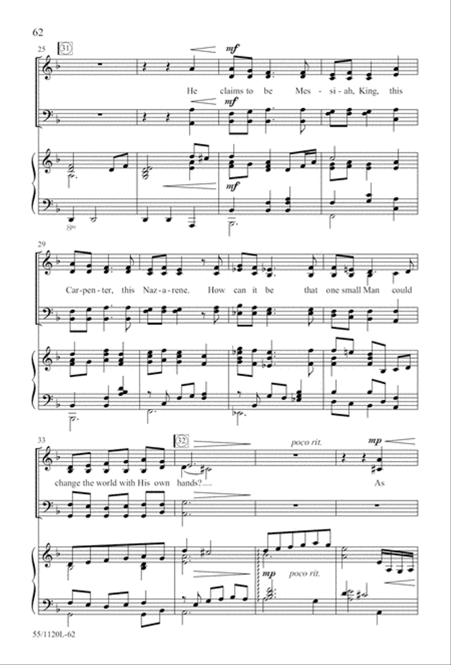 Touched by the Christ (Digital Download) 4-Part scores gallery preview page 62