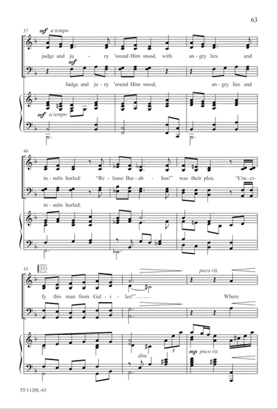 Touched by the Christ (Digital Download) 4-Part scores gallery preview page 63