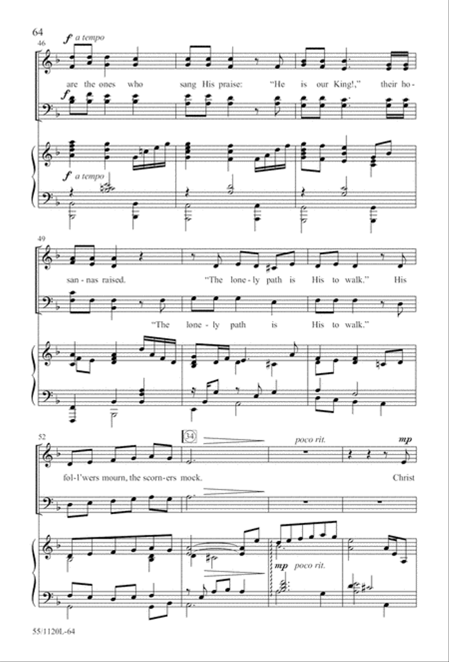 Touched by the Christ (Digital Download) 4-Part scores gallery preview page 64