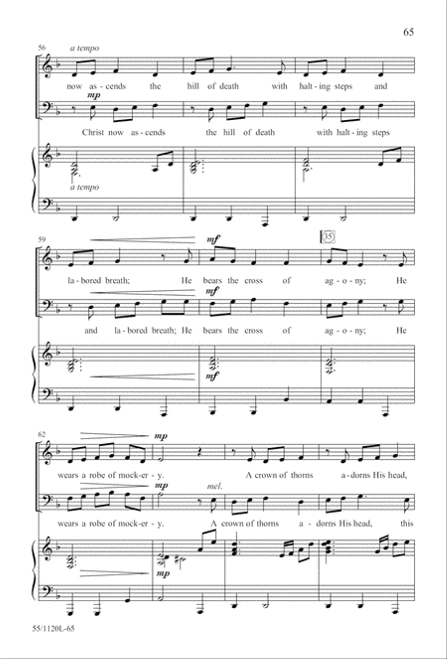 Touched by the Christ (Digital Download) 4-Part scores gallery preview page 65