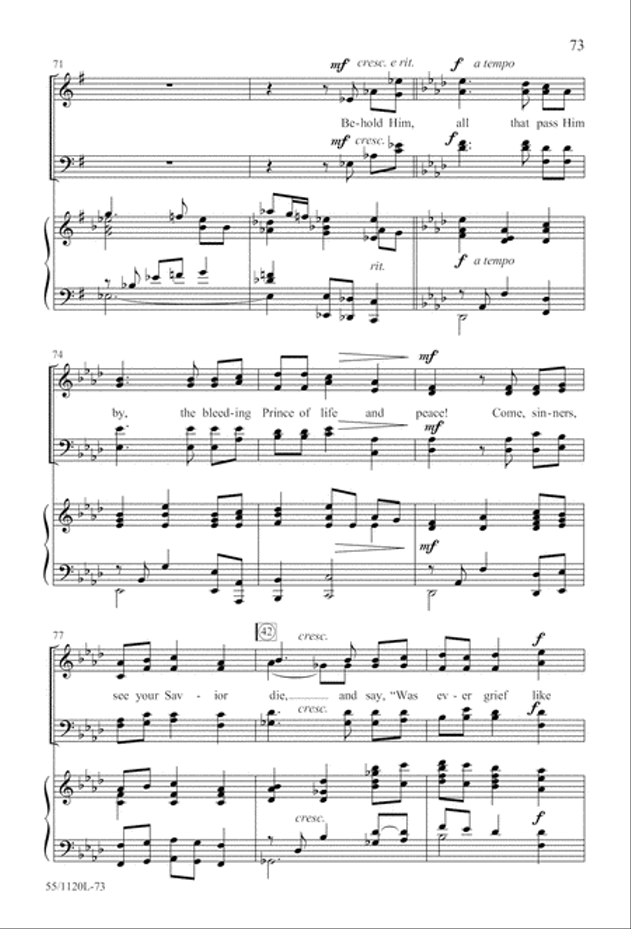 Touched by the Christ (Digital Download) 4-Part scores gallery preview page 73