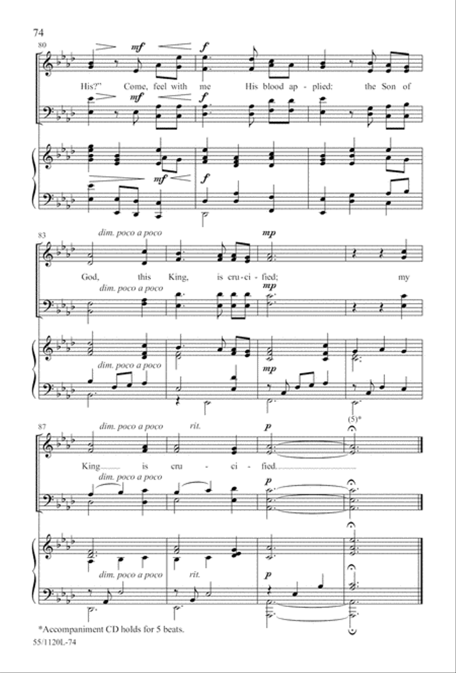 Touched by the Christ (Digital Download) 4-Part scores gallery preview page 74
