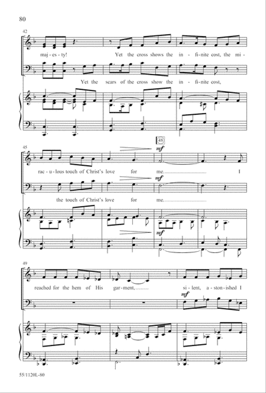 Touched by the Christ (Digital Download) 4-Part scores gallery preview page 80
