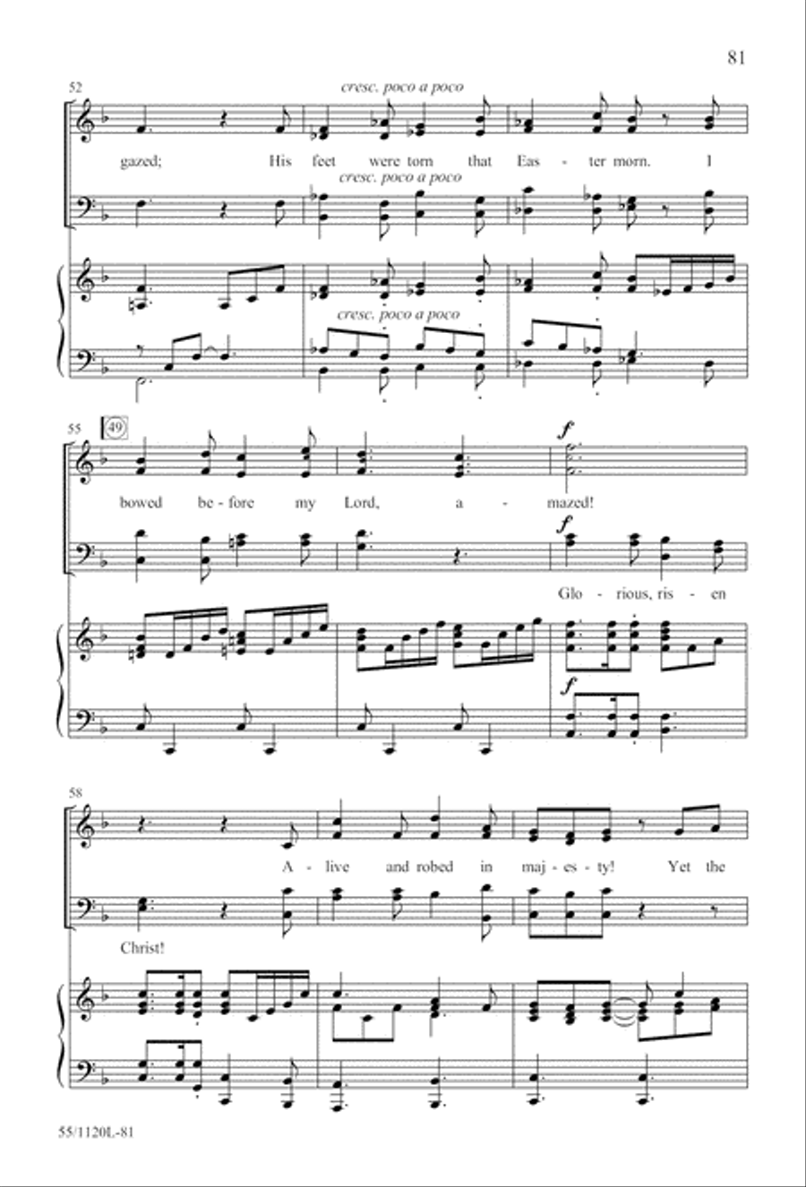 Touched by the Christ (Digital Download) 4-Part scores gallery preview page 81