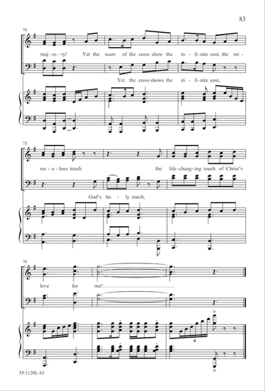 Touched by the Christ (Digital Download) 4-Part scores gallery preview page 83