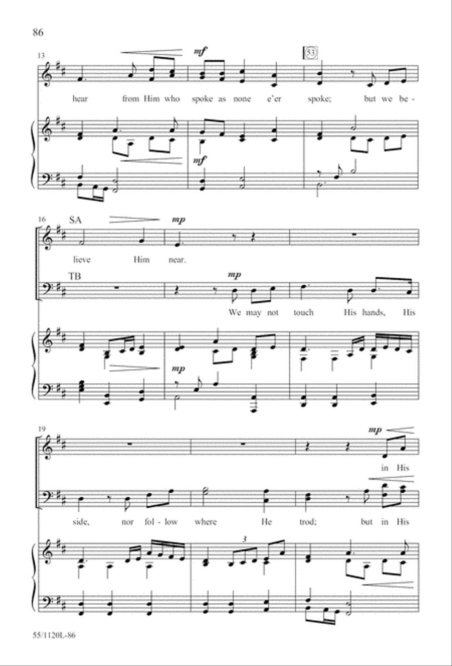 Touched by the Christ (Digital Download) 4-Part scores gallery preview page 86