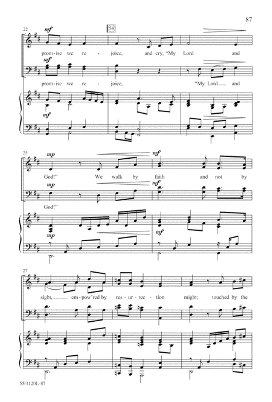 Touched by the Christ (Digital Download) 4-Part scores gallery preview page 87