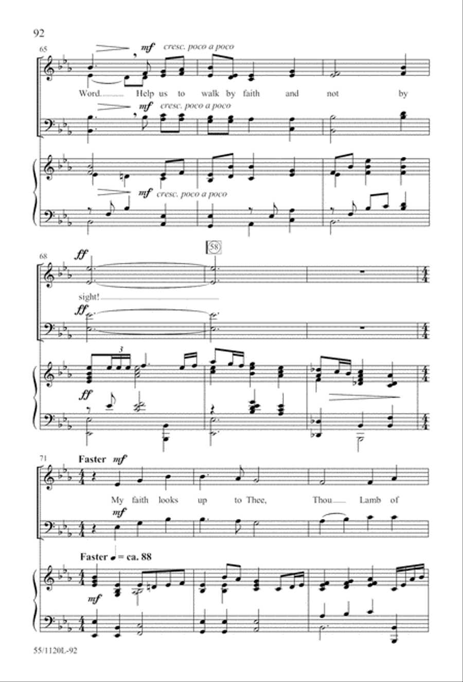 Touched by the Christ (Digital Download) 4-Part scores gallery preview page 92