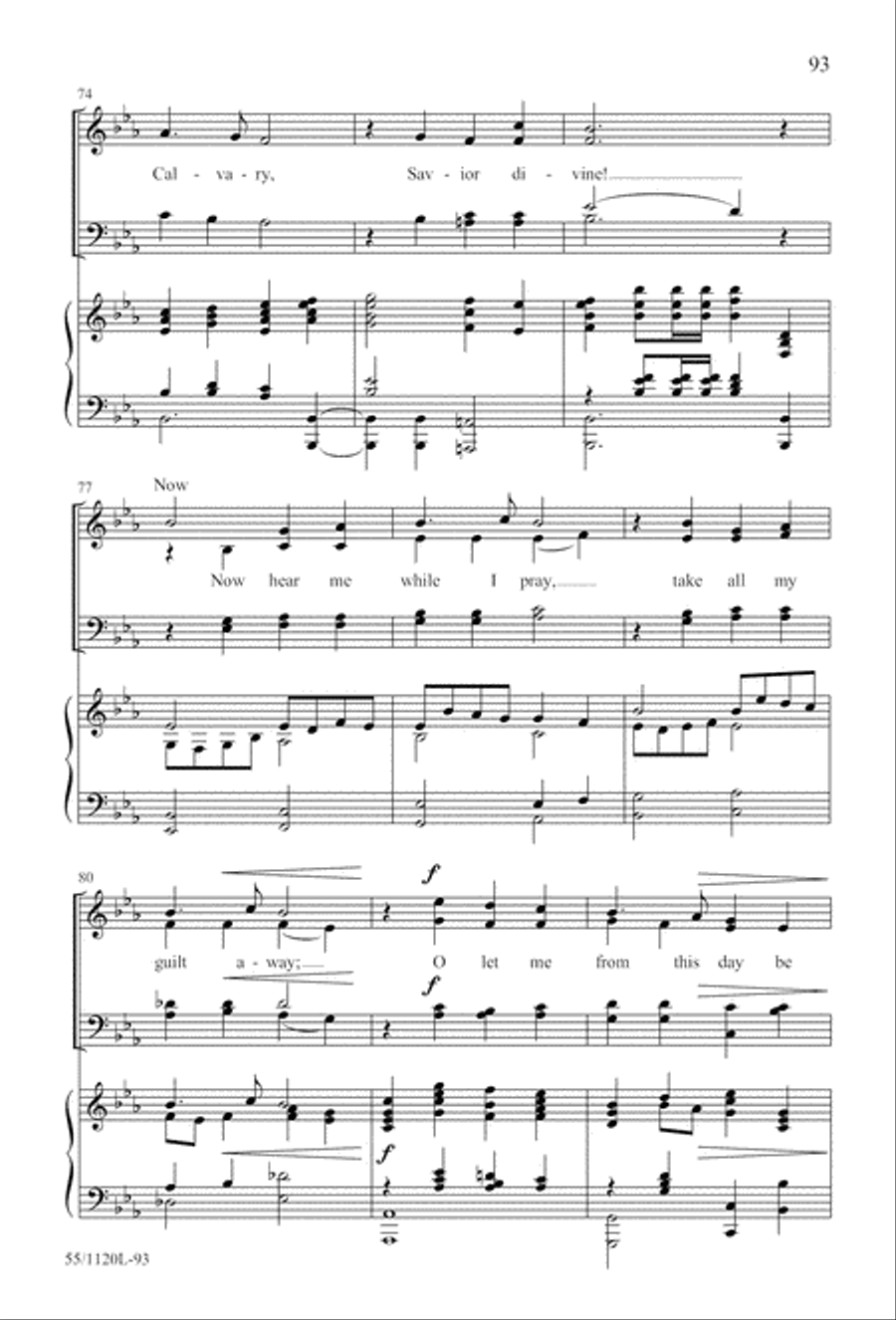 Touched by the Christ (Digital Download) 4-Part scores gallery preview page 93